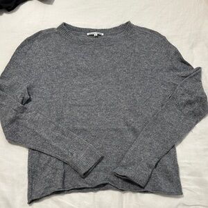 Reformation Heather Gray Crew Neck Sweater